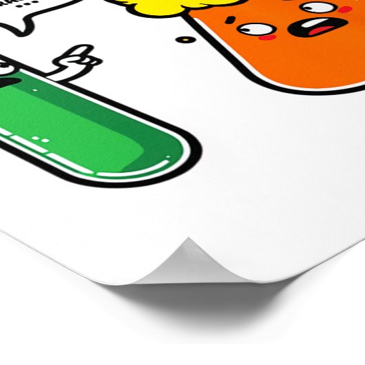 I Think You're Overreacting Science Teacher Back T ポスター (角)