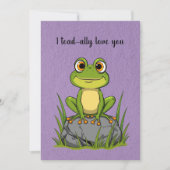 I toad-ally love you - Cartoon toad on a rock シーズンカード (正面)