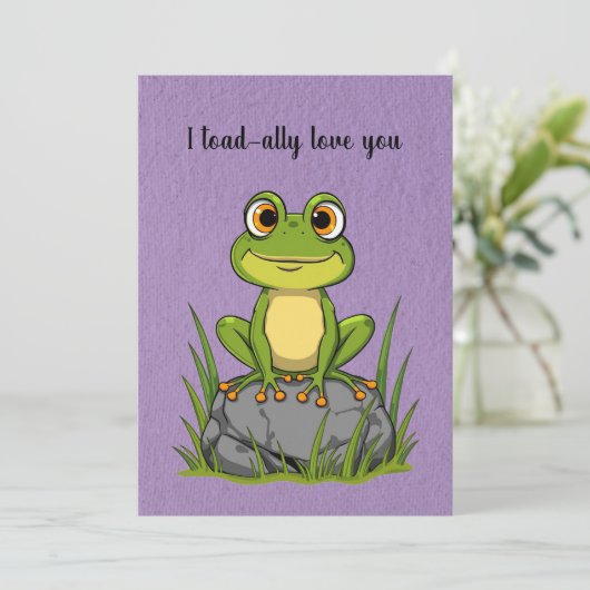 I toad-ally love you - Cartoon toad on a rock シーズンカード (スタンド正面)