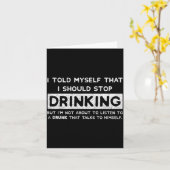 I Told Myself That I Should Stop Drinking - Beer L カード (黄色い花)