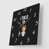 I Told Ya Clock スクエア壁時計 (傾斜)
