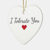 I Tolerate You - Custom Funny Couples Christmas セラミックオーナメント (左)