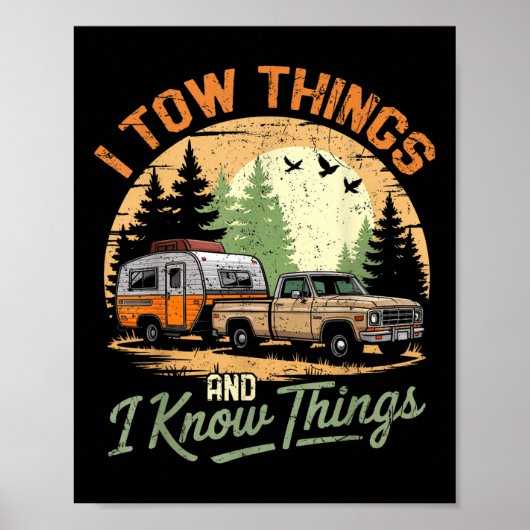 I Tow Things And I Know Things Funny Hiking Father ポスター (正面)