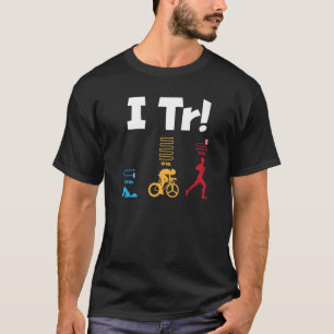 I Trトリアスリートスイミングサイクリングランニングズレーストライ Tシャツ