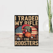 I Traded My Rifle For Roosters Veteran Chicken Far カード (正面)