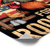 I Traded My Rifle For Roosters Veteran Chicken Far ポスター (角)