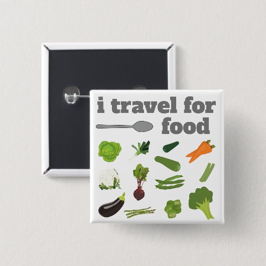 i travel for food button 缶バッジ (正面&裏面)