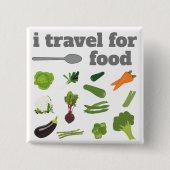 i travel for food button 缶バッジ (正面)