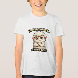 "I Tried Being Nice… It Didn’t Work" (Angry Sheep) トライブレンドＴシャツ