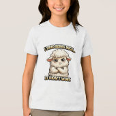 "I Tried Being Nice… It Didn’t Work" (Angry Sheep) トライブレンドＴシャツ (正面)