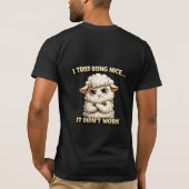 "I Tried Being Nice… It Didn’t Work" (Angry Sheep) Tシャツ (裏面)