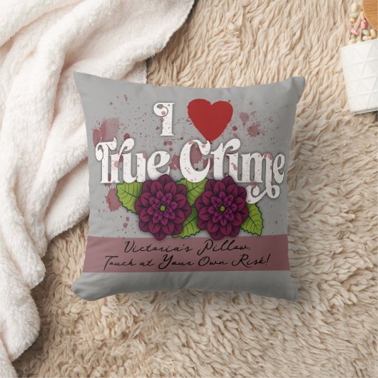 I ❤️ True Crime.–Personalized Name クッション (ブランケット)