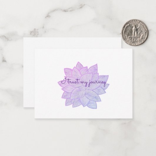 I trust my journey: Floral Affirmation ノートカード (正面/裏面インサイチュ)