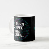 I Turn Coffee Into Code – Funny Progra コーヒーマグカップ (正面左)