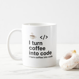 I Turn Coffee Into Code Mug – Funny Programmer  コーヒーマグカップ