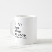 I Turn Coffee Into Code Mug – Funny Programmer コーヒーマグカップ (正面左)