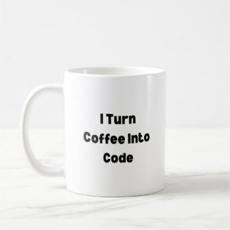 I Turn Coffee Into Code Mug – Funny Programmer Gif コーヒーマグカップ