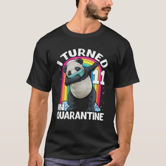 I Turned 11 In Quarantine Dabbing Panda 11Th Birth Tシャツ (正面)