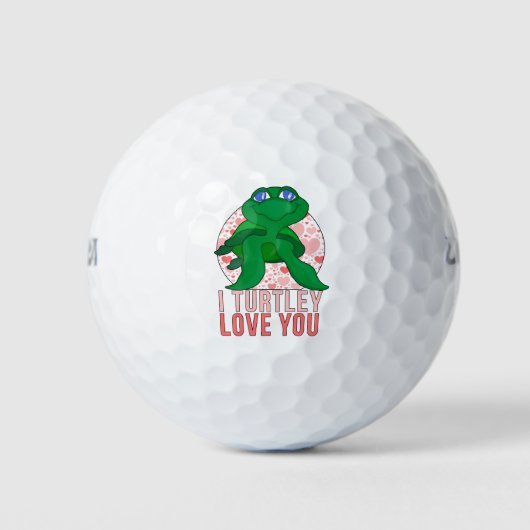 I Turtley Love You ゴルフボール (正面)