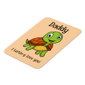 I Turtley Love You Daddy! Cute Father's Day Turtle マグネット (左側)