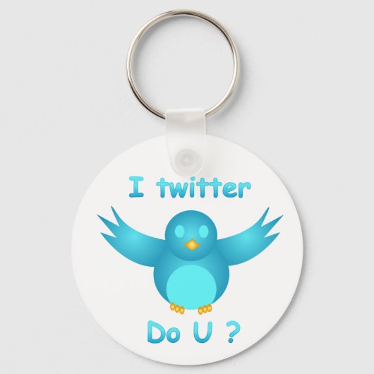 I TWITTER, DO U?by SHARON SHARPE キーホルダー (正面)