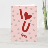 I U Love Hearts Pattern カード (正面)