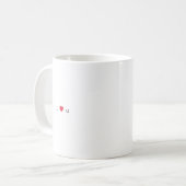 i ❤️ u mug  コーヒーマグカップ (正面左)
