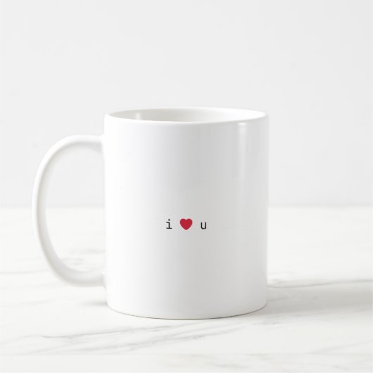 i ❤️ u mug  コーヒーマグカップ (左)
