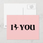 I Unicorn You (Black) ポストカード (正面/裏面)