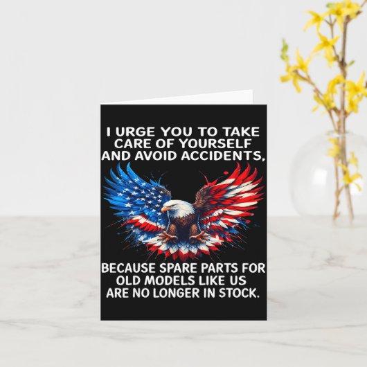 I Urge You To Take Care Of Yourself And Avoid Acci カード (黄色い花)