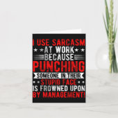 I Use Sarcasm At Work Because Punching, Sarcastic  カード (正面)