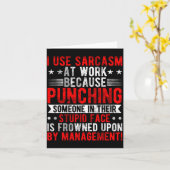 I Use Sarcasm At Work Because Punching, Sarcastic  カード (黄色い花)