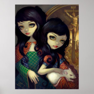 I VampiriのLaのSorelleの芸術のプリントの吸血鬼の姉妹のラット ポスター