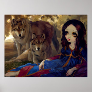 I Vampiri: I Lupiの芸術のプリントのゴシック様式吸血鬼のオオカミ ポスター
