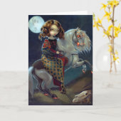 「I Vampiri: Notte a Cavalla」グリーティングカード カード (黄色い花)