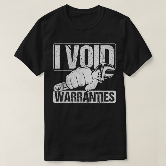 I Void Warranties Garage整備士車調整 Tシャツ (デザイン正面)