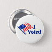 I Voted アメリカ国旗 ステッカー 缶バッジ (正面&裏面)