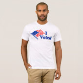I Voted アメリカ国旗 ステッカー Tシャツ (正面フル)