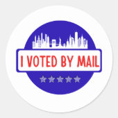 I Voted by Mail ラウンドシール (正面)