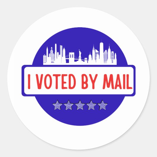 I Voted by Mail ラウンドシール (正面)