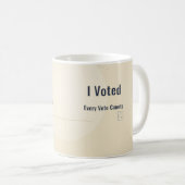I Voted Every Vote Counts マグカップ (正面右)
