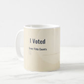 I Voted Every Vote Counts マグカップ (正面左)