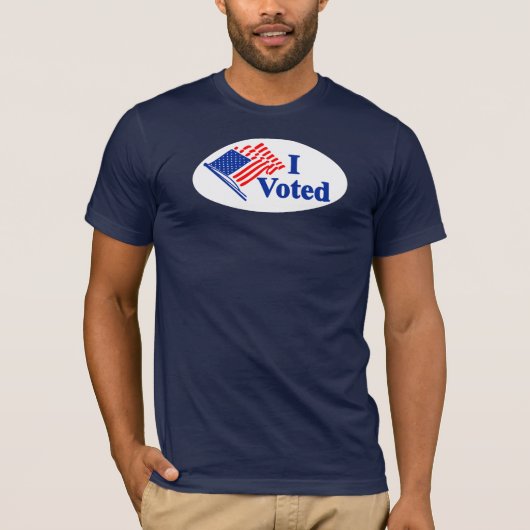 I Voted United States Flag Dark Tシャツ (正面)