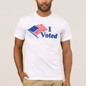 I Voted United States Flag Sticker Tシャツ (正面)