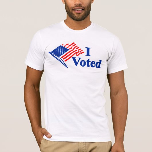 I Voted United States Flag Sticker Tシャツ (正面)