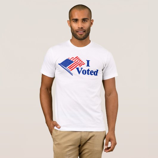 I Voted United States Flag Sticker Tシャツ (正面フル)