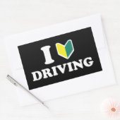 I Wakaba [ハート/ラブ]ドライビング長方形ステッカー 長方形シール (封筒)