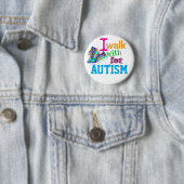 I Walk With Autism- Autism Awareness Button 缶バッジ (インサイチュ)