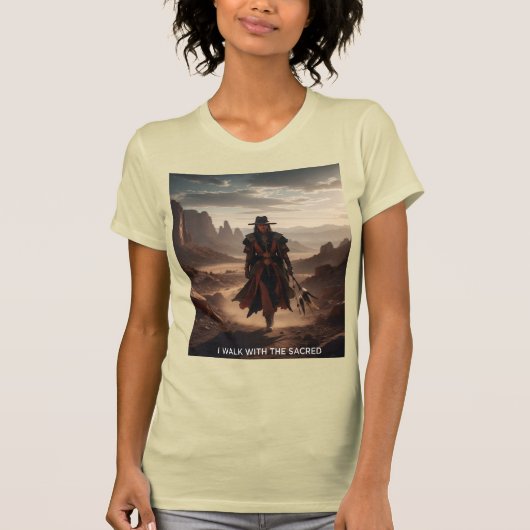 I Walk With The Sacred Spiritual Journey Art Tシャツ (正面)