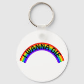 I Wanna Die - Rainbow キーホルダー (裏面)